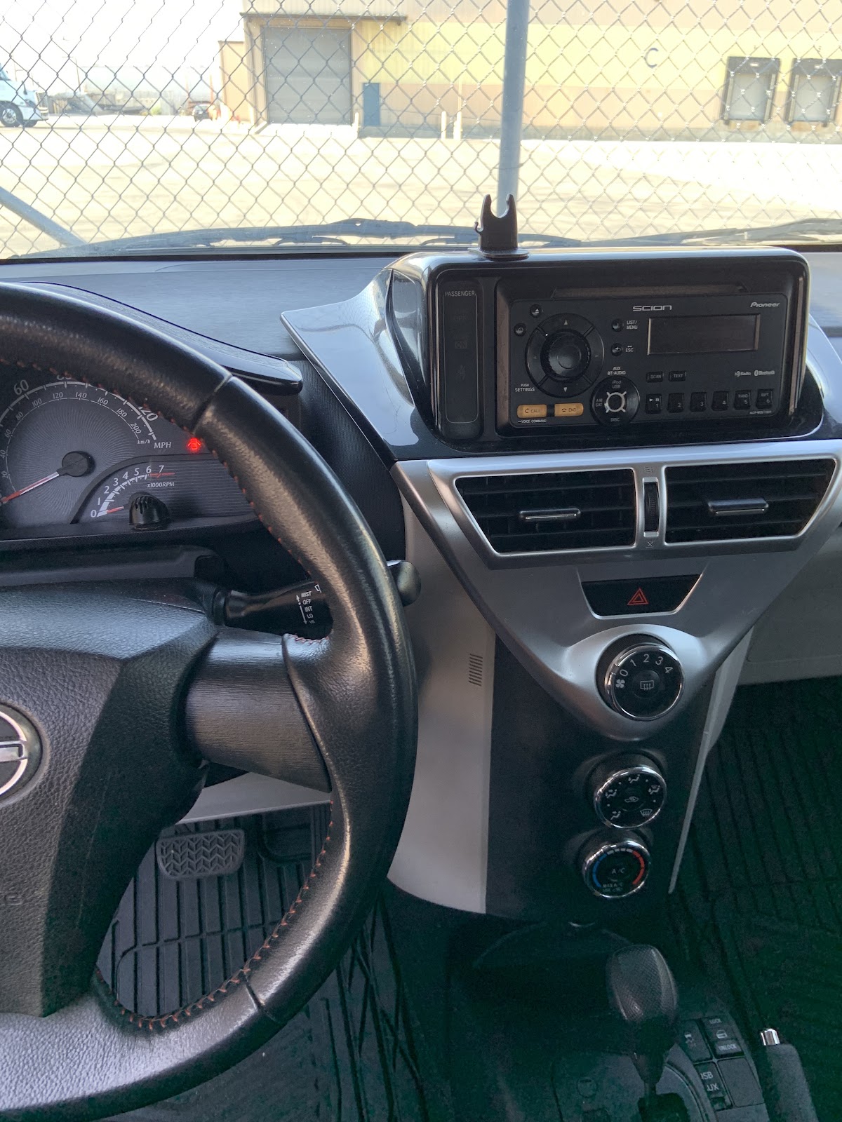 Toyota dashboard and center console after cleaning